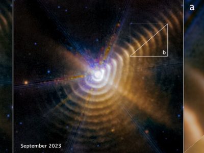 Observations of Wolf-Rayet 140 (MIRI Images, annotated)
